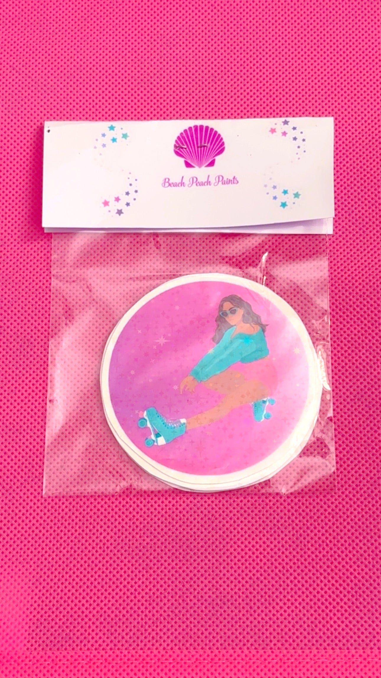 Roller Girls mystery sticker pack of 6