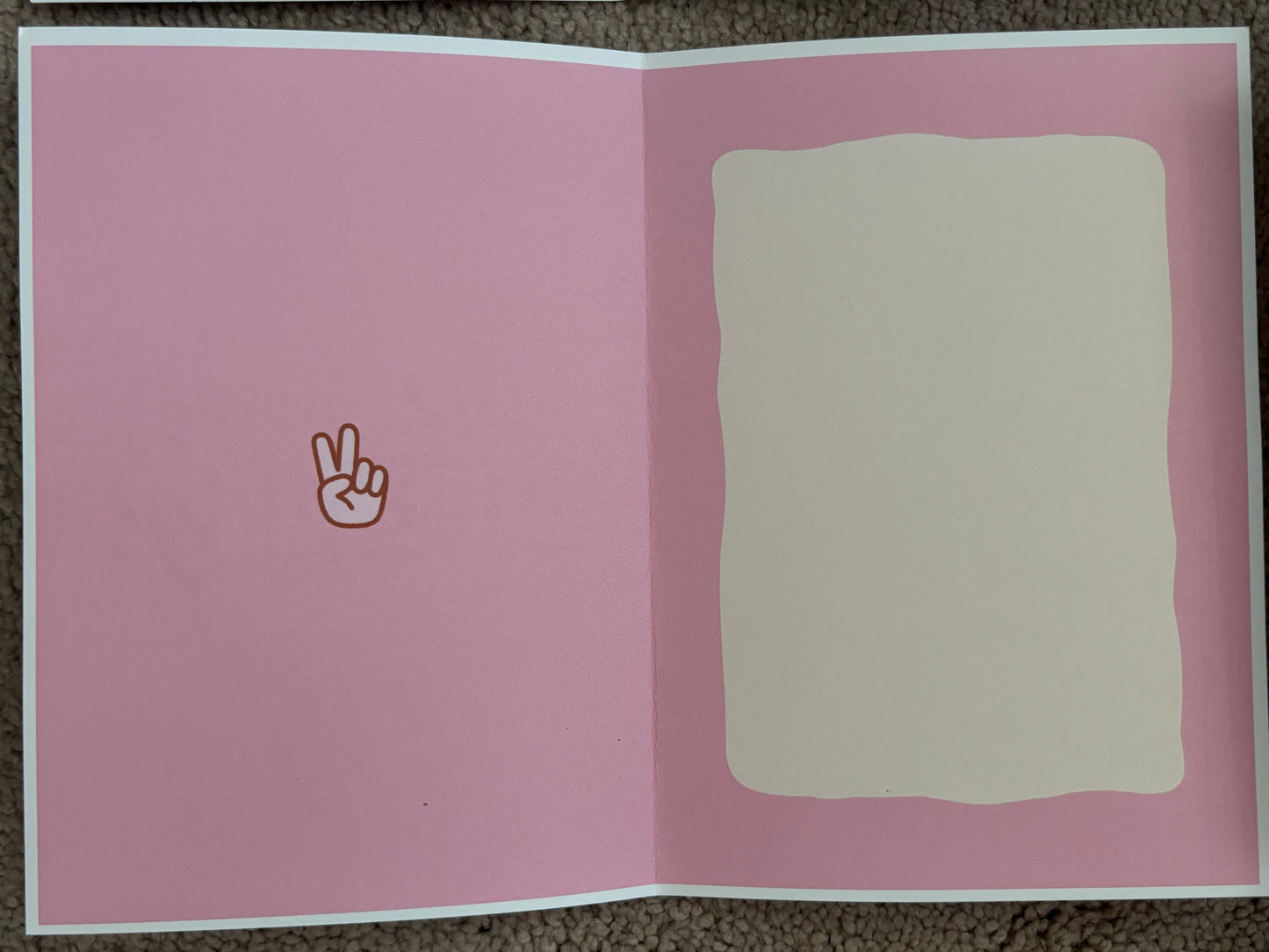 Set of 6 birthday cards girly pink