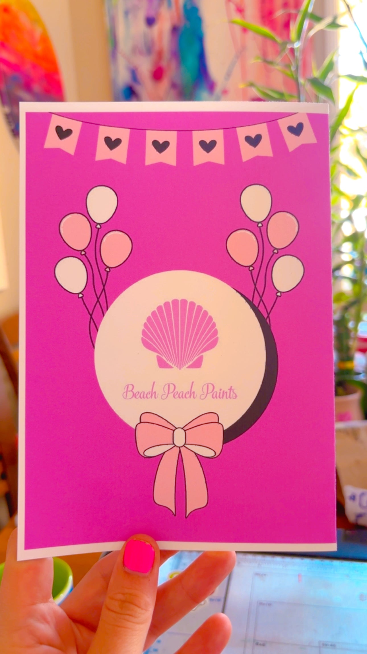 6 colorful happy birthday Cards blank inside
