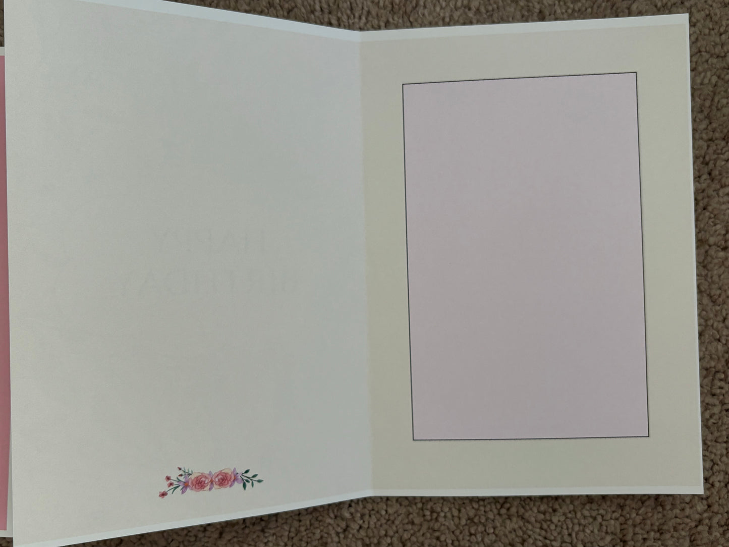 Set of 6 birthday cards girly pink