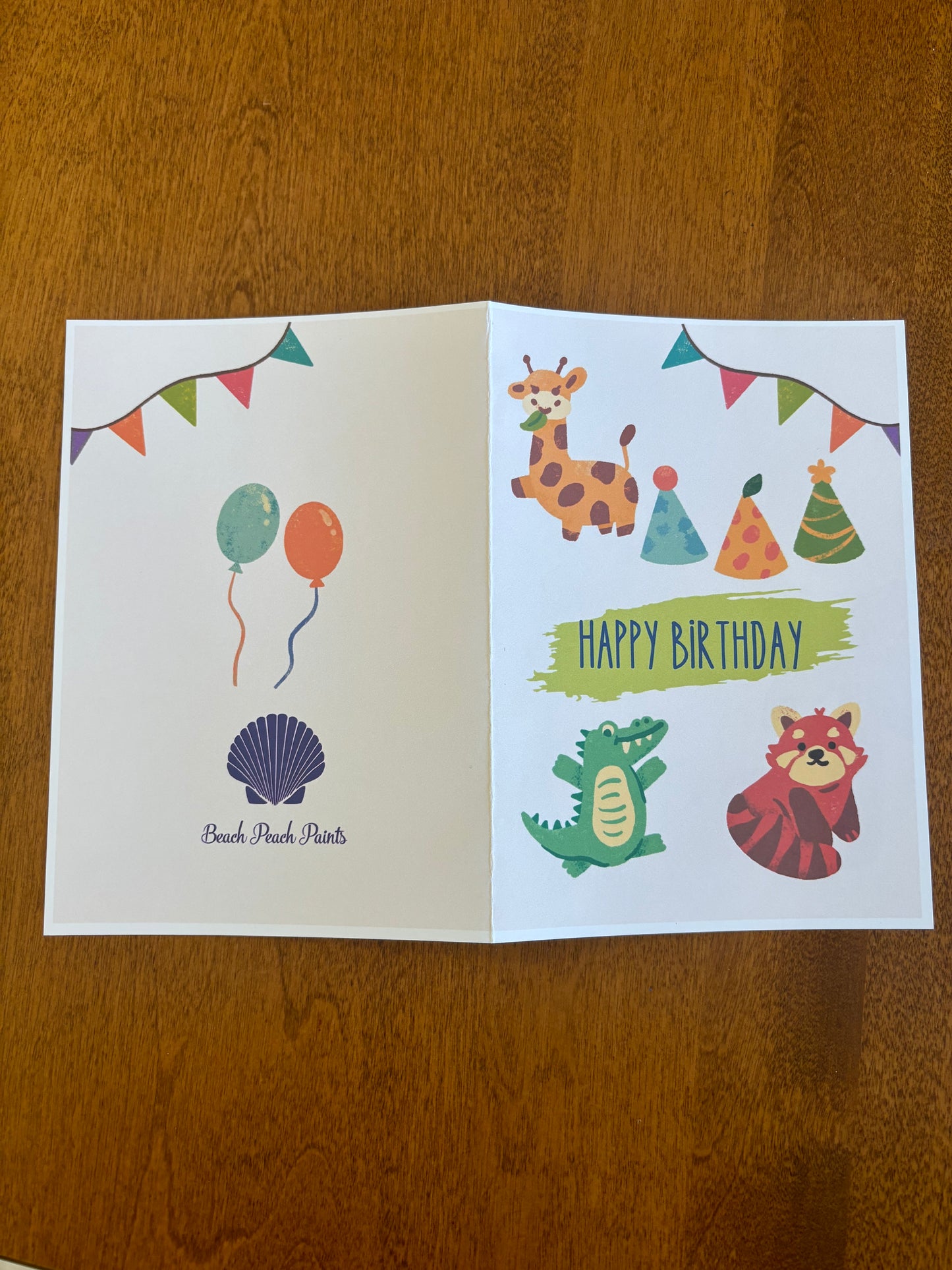 Happy Birthday Card party animals