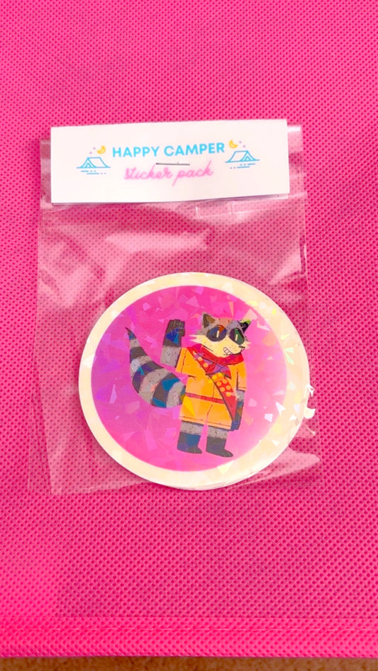 Happy Camper Sticker pack of 6