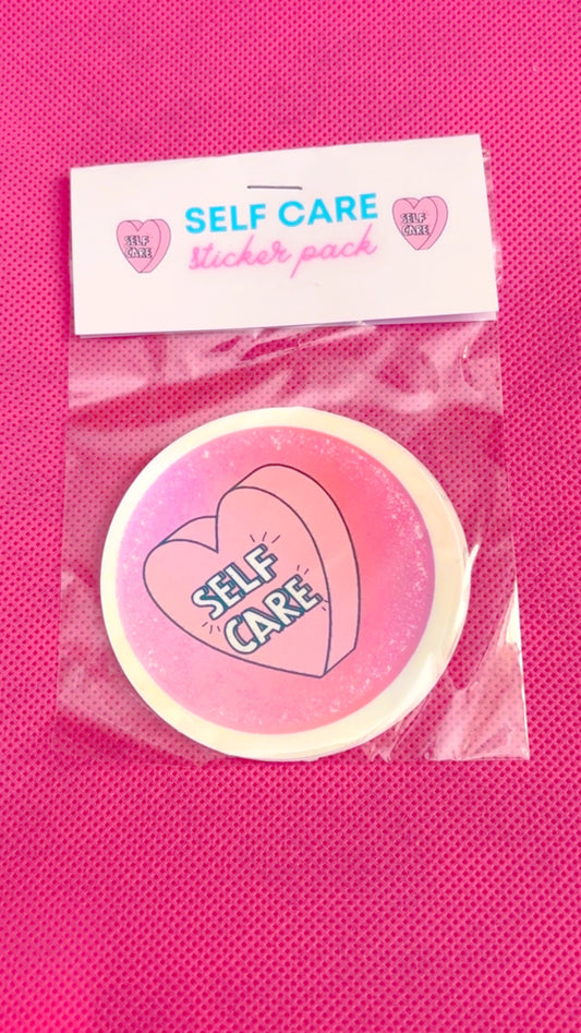 Self Care sticker pack of 6