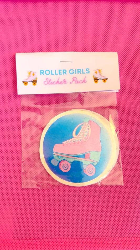 Roller Girls mystery sticker pack of 6