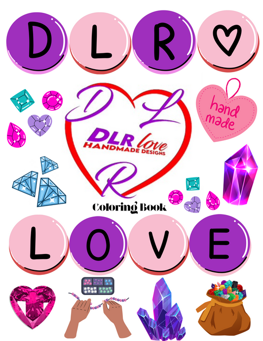 1 DLR Love Handmade design coloring book 10 pages