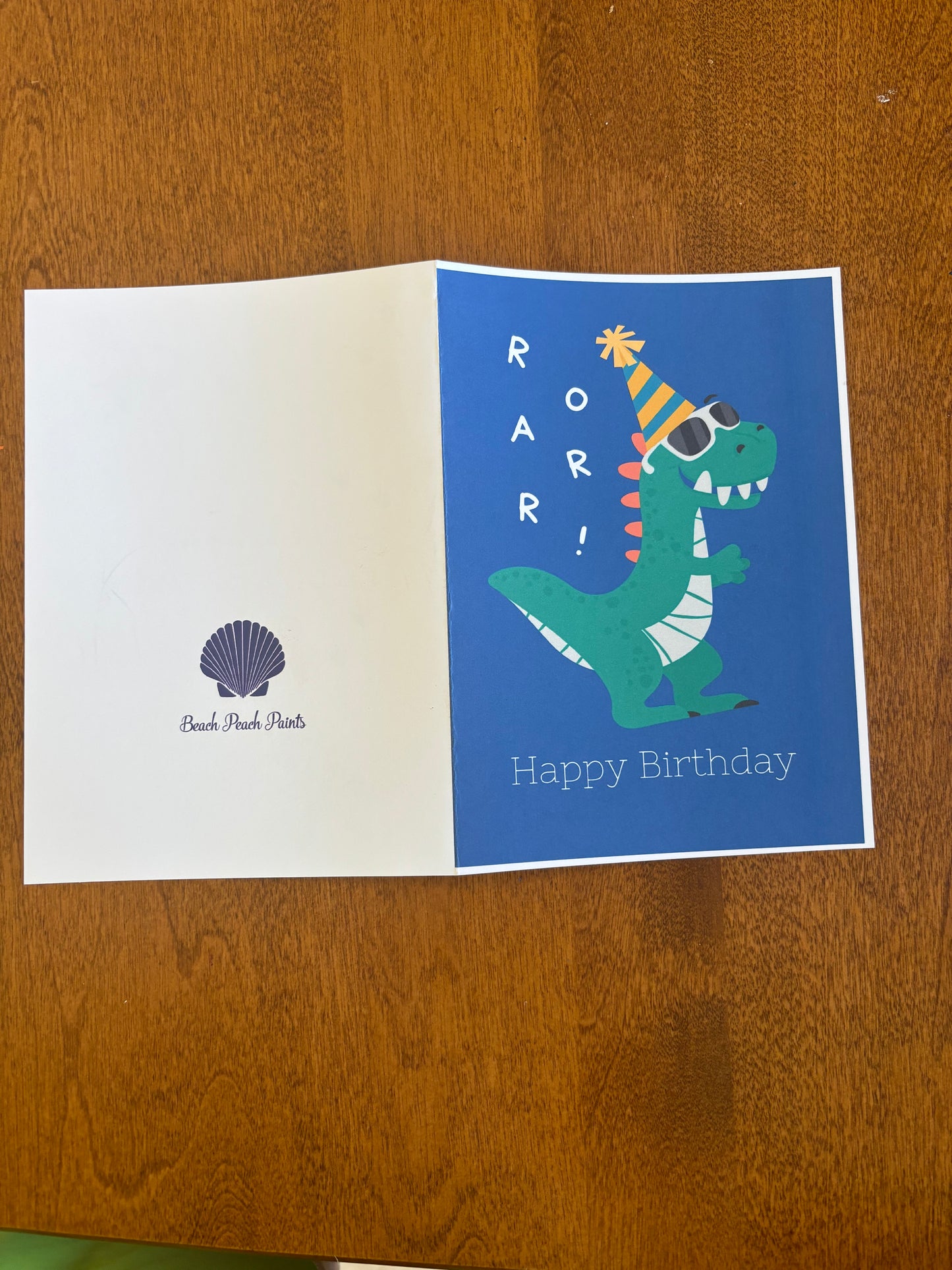 Happy birthday Card Roar dinosaur