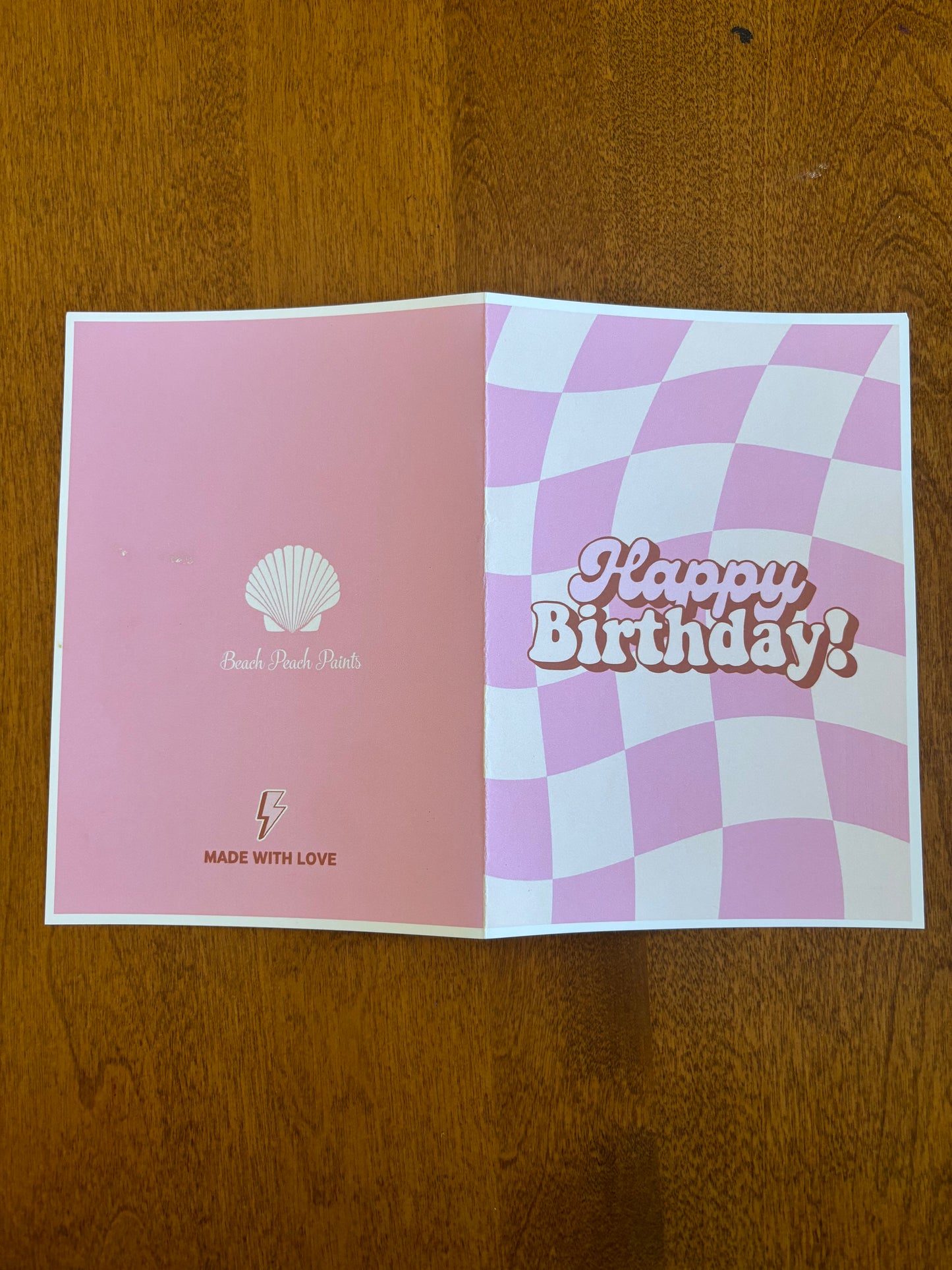 Happy birthday Card pink groovy
