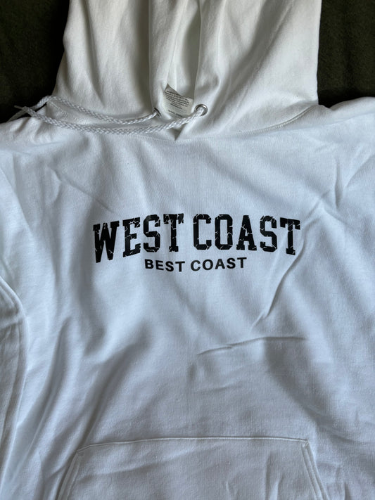 WEST COAST BEST COAST white hoodie
