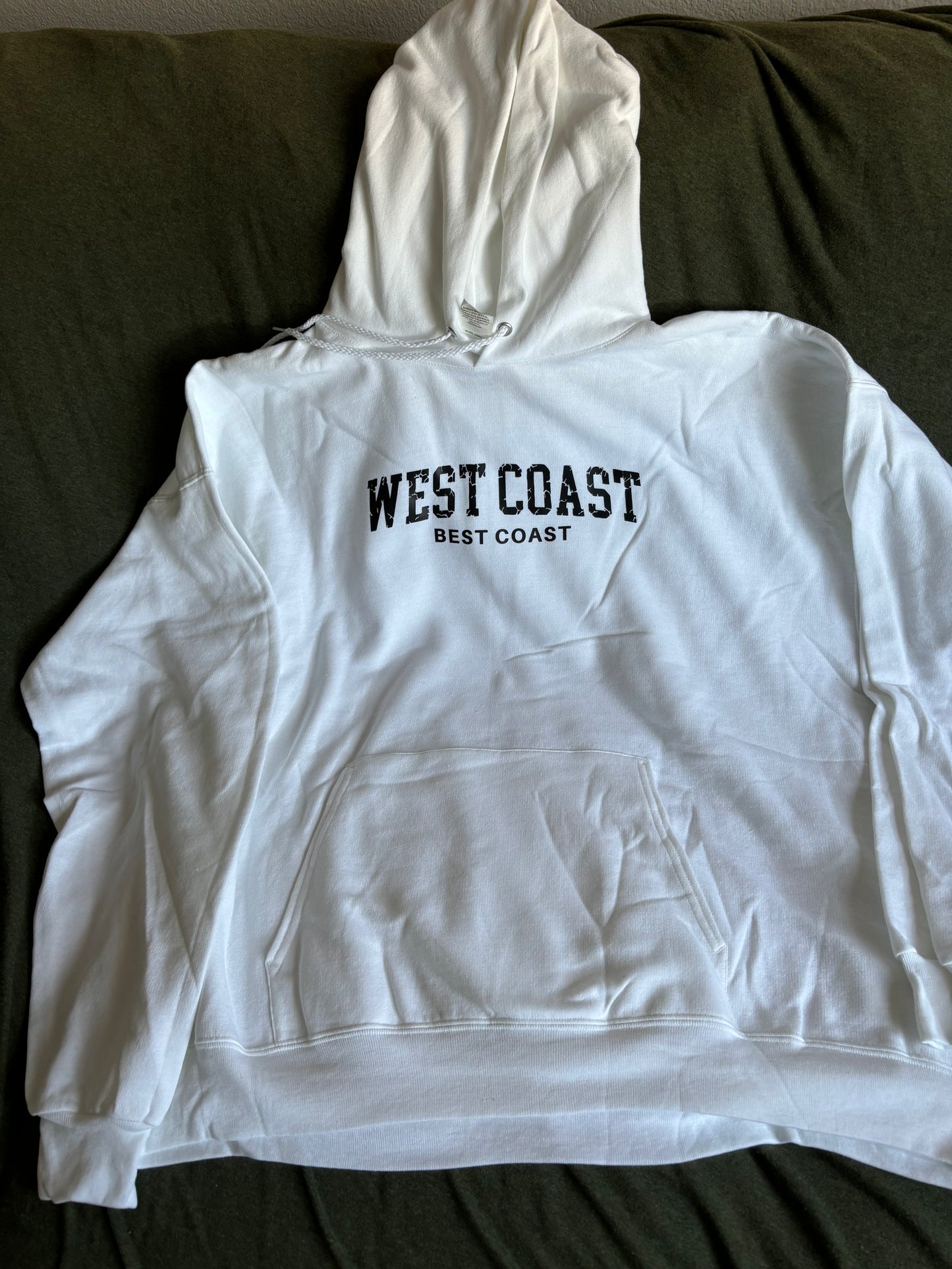 WEST COAST BEST COAST white hoodie